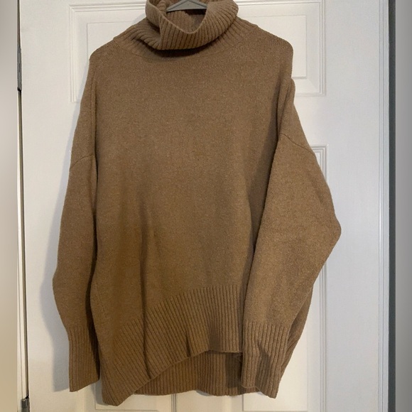 Daily Ritual Women's Camel Turtle Neck Sweater - Picture 2 of 4